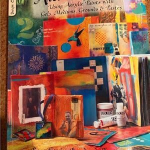 Vibrant Mixed-Media Home Art Print in Multicolor by Golden